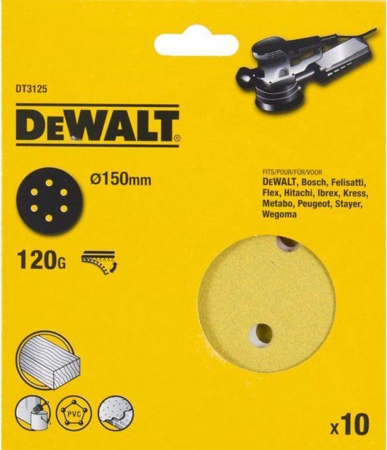 DeWalt DT3125 P120 Schuurschijf 150mm