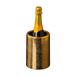 ABEL DESIGN, Wijnkoeler 1 fles, wijnflessenhouder van slagvast kunststof, flessenhouder metallic, goud, buitenmaat 12,5 cm, binnenmaat 9,5 cm, hoogte 18 cm, gemaakt in Italië