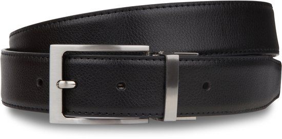 WE Fashion Heren reversible riem van leer, zwart, 95 cm