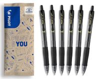 PILOT G2 Plus - Set van 4 - Intrekbare en Navulbare Gelrollers - Zwart - Medium Punt