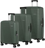 American Tourister Roadrush Trolley Set A Olive Green