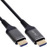 InLine Câble HDMI AOC, Câble HDMI Ultra High Speed, 8K, aluminium, 10 m