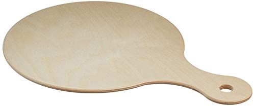 DEMOLLI snijplank met handgreep voor pizza, polenta, aperitief, hout beuken, natuur