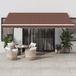 Maison Exclusive - Pare-soleil électrique, 4,5 x 3 mètres, marron, 100% polyester