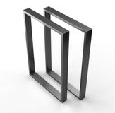 Pieds de table, anthracite, 2 pièces, 50x72 cm, acier