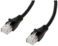 Amazon Basics Ethernet-patchkabel, RJ45 Cat 6, 1Gb/s overdrachtsnelheid, vergulde connectoren, 1,5 m, zwart, set van 5