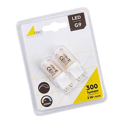 Trio Stiftsockel Dimbare G9 LED Lichtbron - 3W - 2 stuks - Transparant