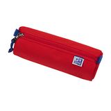 Oxford Pennenetui van polyester, duurzaam, rond, groot, rood, 22x7x9cm