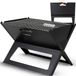 Travelhawk BBQ au charbon de bois - Barbecue au charbon de bois - Pliable - Surface de cuisson 44x32cm - Acier allié - Noir