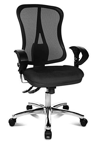 Topstar Head Point SY Deluxe, ergonomische bureaustoel, inclusief armleuningen, stof, zwart