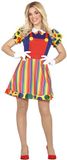 Guirca Clownsjurk Dames Jiffy - Maat S - Multikleur - Print