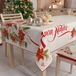 PETTI Artigiani Italiani - Kerst Tafelkleed Vlekbestendig Rechthoekig Tafelkleed voor Keuken, Motief Vrolijk Kerstfeest, 140x360 cm, 100% Made in Italy