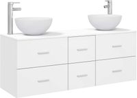 vidaXL Badkamerkast set Wit Bewerkt hout