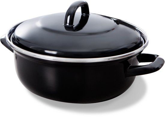 BK Fortalit Braadpan - Ø 26 cm - 3L - Zwart - Emaille - Inductie