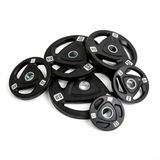 PH Fitness Premium Olympische Rubberen Halterschijven 147.5KG Voordeelset - Tri Grip Plates - 50 mm - Zwart