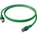 EasyLan DualBoot PushPull IP20 patchkabel, Cat.6A (Klasse EA), S/FTP, groen, 7,5 m
