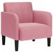 VidaXL Fauteuil met armleuningen 54 cm fluweel roze