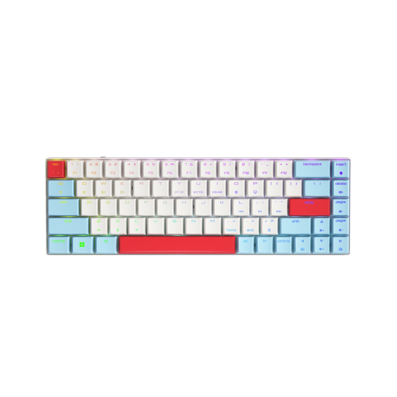 CHERRY MX-LP 2.1 Compact Wireless - 65% Mechanical Keyboard - QWERTY US - White