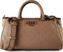 GUESS Anise Box Satchel Dark Taupe Logo Handtas