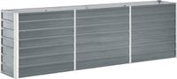 vidaXL Plantenbak verhoogd 240x40x77 cm gegalvaniseerd staal grijs