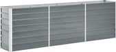 vidaXL Plantenbak verhoogd 240x40x77 cm gegalvaniseerd staal grijs