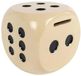 van Manen Veenendaal Spaarpot Dobbelsteen Creme Polystone 10x10x10cm