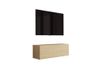 3xE living Meuble TV suspendu 100 cm, 1 porte, chêne huilé, stratifié