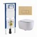 Geberit QeramiQ Dely Swirl Toiletset - Suspendu - Céramique - Blanc mat