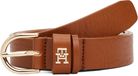 Tommy Hilfiger Riem Leer Unisex Klassieke Gesp Broekriem Karamel