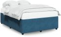 vidaXL Bedframe fluweel blauw 160x200 cm