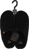 Apollo Angro BV Instap Pantoffels Heren – Teddy Wol – Zwart - 43/44