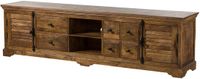 MASSIVMOEBEL24.DE Mango meuble TV brun foncé bois massif 220x45x60 cm