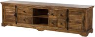 MASSIVMOEBEL24.DE Mango meuble TV brun foncé bois massif 220x45x60 cm