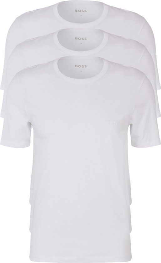 HUGO BOSS Men's Classic T-shirts 3-Pack - White - Regular Fit - XXL