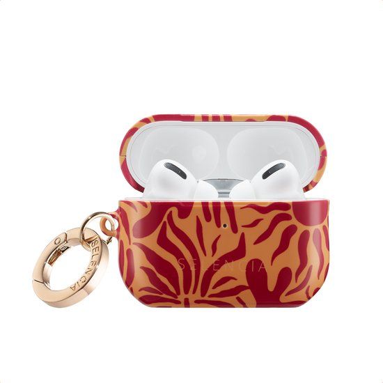 Selencia Case - Hoesje geschikt voor AirPods Pro 2 / Pro 2 (2022) - Tropical Vibes Apricot