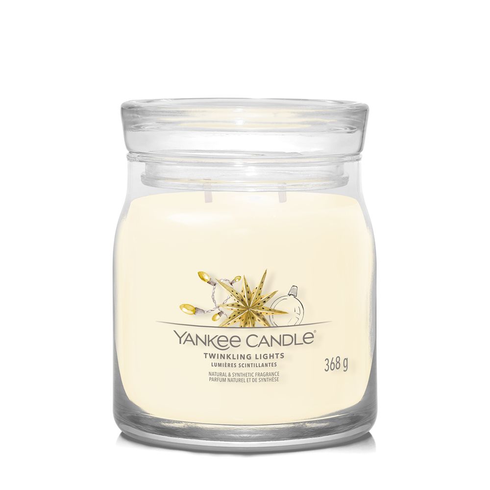 Yankee Candle Twinkling Lights Cylinder Candle - Crème