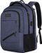 TRVLMORE Sac à dos - 36L - 17 pouces - Sac à dos pour ordinateur portable avec USB - Sac d'école - Hommes et Femmes - Sac - Bleu