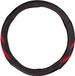 All Ride Stuurhoes Auto 38CM - Geschikt voor Stuurwielen 37-39CM - Comfortabele Grip - Anti-Slip - Auto Decoratie - Kunstleer - Zwart/Rood
