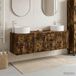 Maison Exclusive - Ensemble de 3 meubles de salle de bain en chêne fumé