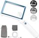 Unbekannt Vergrootglas 4x10 met 20 LED-lampjes, wit-blauw