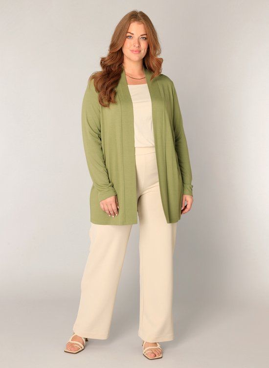 BASE LEVEL CURVY Ayla Vest - Green - maat 4(54/56)
