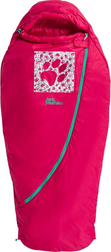 Jack Wolfskin Grow Up Dreamer - Mummy Sleeping Bag - Kids - Pink - 140cm - Left Zipper