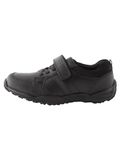 Next - Jongens - Schoolschoenen van leer met elastische veters en extra brede pasvorm (H) - Zwart