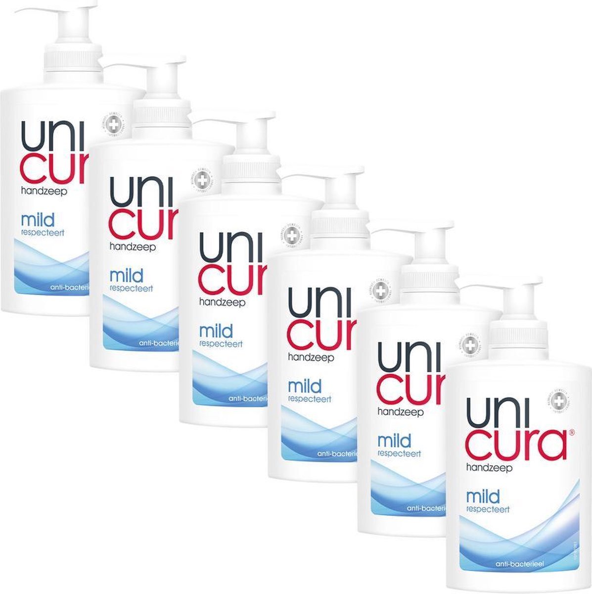 Unicura Mild vloeibare handzeep 6 x 250ml