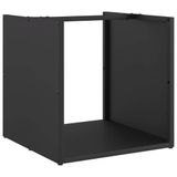 VidaXL Brandhoutrek 40x40x40 cm koudgewalst staal zwart