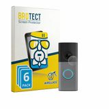 BROTECT Screenprotector 6 Stuks voor Ring Wired Video Doorbell Beschermglas transparant
