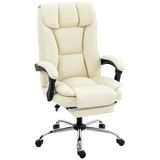 HOMCOM bureaustoel - met voetensteun - draaibaar - beige