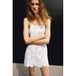Mango Robe d'été courte avec broderies - Blanc