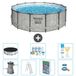 Bestway Rond Steel Pro MAX Zwembad - Steenprint - 427 x 122 cm