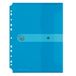 Herlitz 11292943 Documententas A4 om af te binden, PP-folie, verpakking van 6 stuks, transparant blauw